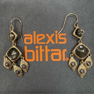 Alexis Bittar 14KT Plated Miss Havisham Labradorite Earrings